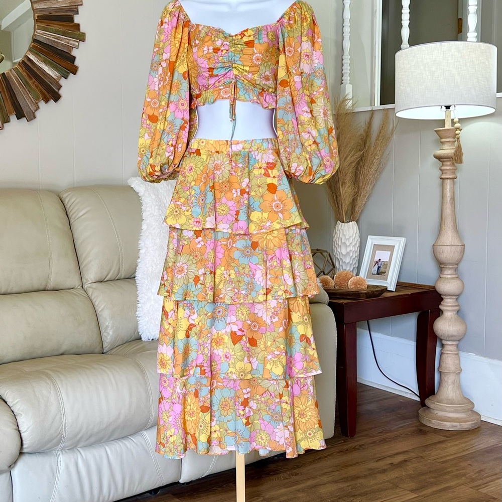 NWT Show Me Your MuMu Dress Floral Maxi XS